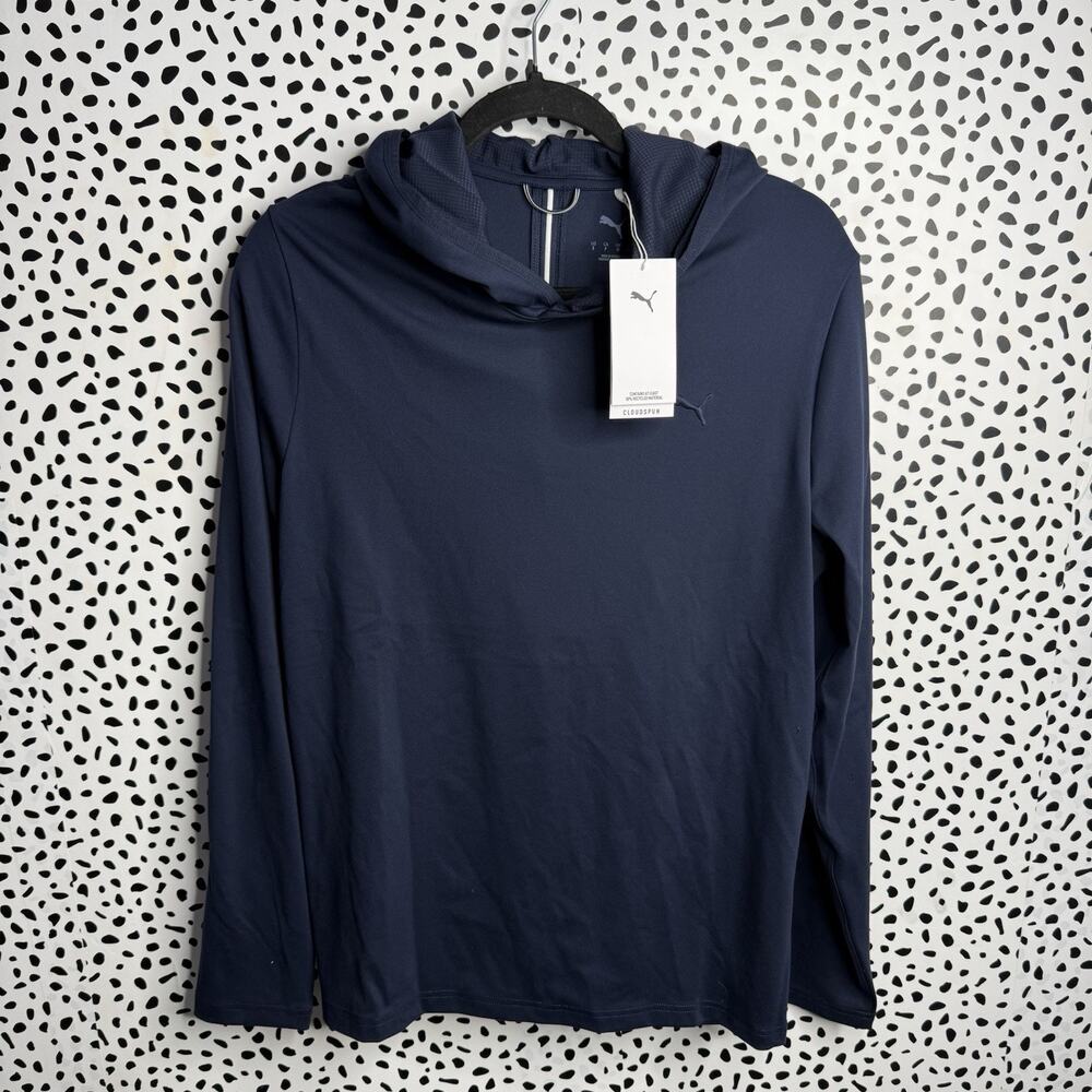 Puma Cloudspun Tech Golf Hoodie Mens Small Deep Navy